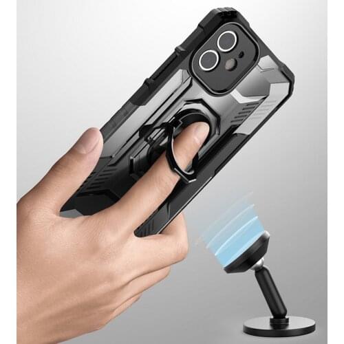 Ring holder Transparent phone case For Apple iPhone 12 Pro iPhone12 Case Slim shockproof Camera Lens protection Cover