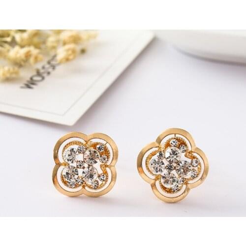 COWNINE Pendientes New Earing Ear Cuff Zircon Crystal Water Droplets Clip Earring for Women Wedding Jewelry Gift Brincos Bijoux