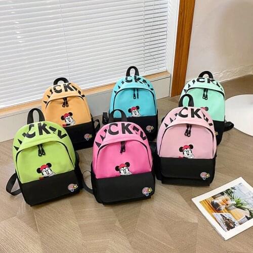 Elementary School Students Schoolbags Trendy Simple Children Backpacks Cartoon Cute Mickey School Bag Girls Backpack 2021 New