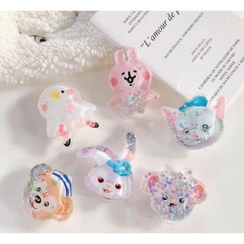 Cute Duffy Xiong Xuemeili Xingdai Rabbit Quicksand Mobile Phone Folding Stand For iPhone12 X Xiaomi Huawei For Smartphone