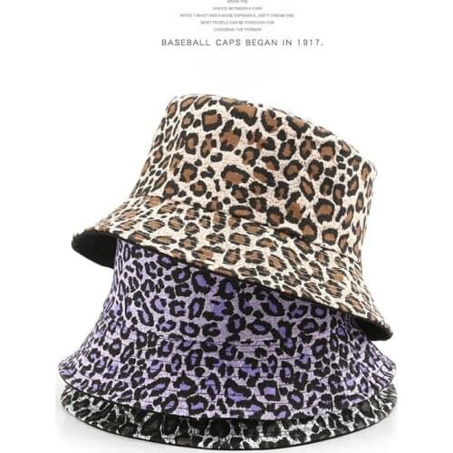 SLECKTON 2021 Summer Bucket Hats for Women Leopard Print Fishermans Hats Girls Panama Hat Casual Outdoor Travel Hats Visors Cap
