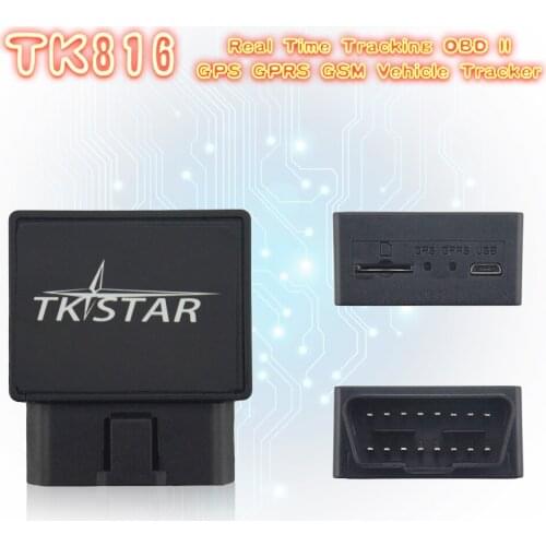 High Quality OBD GPS Car Tracker TK816 GPS Tracker for Motorcycle Overspeed Alarm Shake Alarm Car GPS Locator with Free Platfrom