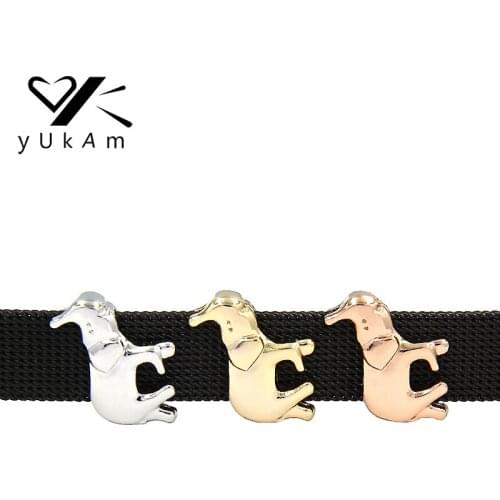 YUKAM Sliders Keys Elephant Slide Charms Keepers for Reversible Leather Keeper Bracelets Bangles DIY Accessories Jewelry Making