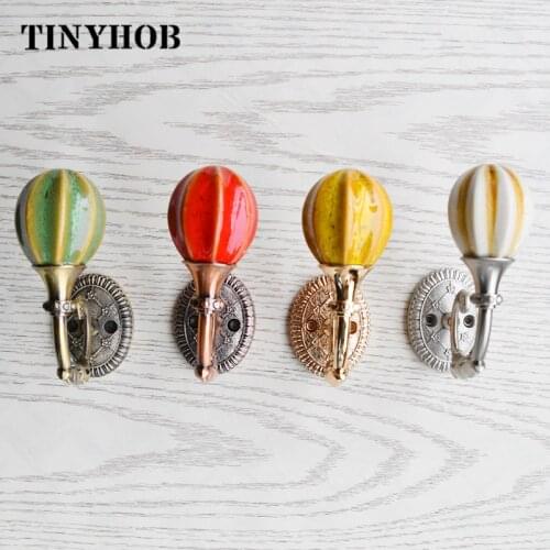 Green/Red/Yellow Ceramic Curtain Holdback Wall Tie Back Hooks Hanger Holder Vintage Window Accessories Home Decor U-shaped