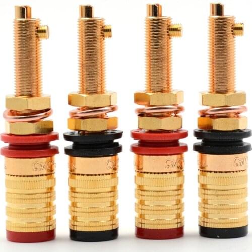 ZEROZONE 2 pair original USA CMC 838-L Pure Copper Speaker Terminals (Lengthened) L5-51
