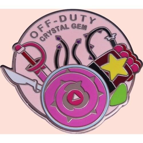 ZF3184 Gemstone Jewelry Enamel Pins And Brooches Cartoon Creative Metal Denim Hat Badge For Friends Kids