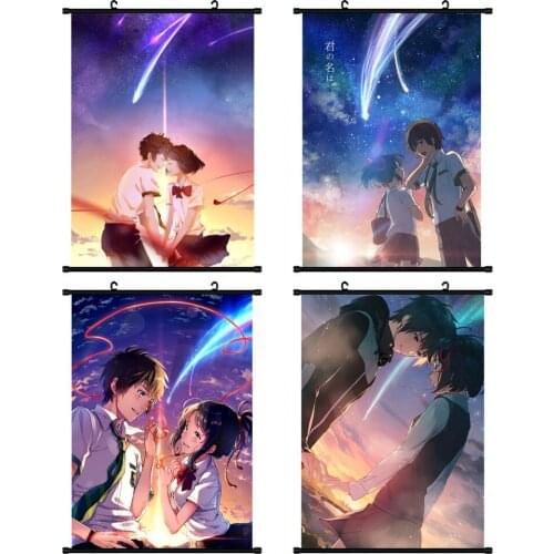 1pcs Creative Japan Cartoon your name. Anime Printed Poster Scroll Picture Home Wall Decor Cosplay Prop Women Men Gift New