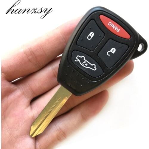 10Pcs 4 Buttons Car Remote Key shell For Chrysler 300 Dodge Dakota Durango Jeep Grand Cherokee Commander Aspen with Uncut blade