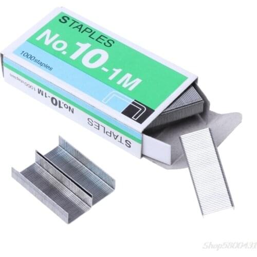 1000Pcs/Box Metal Staples No.10 Binding Office School Supplies Stationery Tools O16 20 Dropshipping