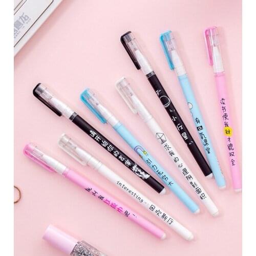 40 Pcs Online Celebrity StudentsStationery Wholesale with 0.5mm Neutral Pen Black In Individual Creative Classroom