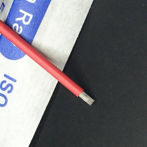 500 pcs r30 Pin for Manual Microblading Pen Permanent Makeup Fog Needles 3D Eyebrow Red Round 30 Eyebrow Tattoo Microblade