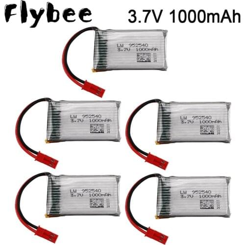 RC Drone Lipo Battery JST plug 902540 3.7V 1000mAh 25c Lipo 1S Battery For MJX x400 X300C X800 Quadcopter Parts