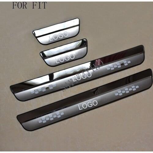 Car Styling FIT for HONDA FIT fit 2014 2015 2016 2017 Door Sill Scuff Pedal Door Step Welcome Pedal Automobile Accessories