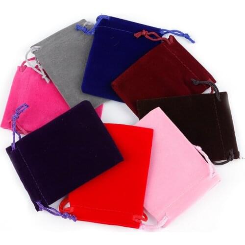 10Pcs/lot 5x7cm 7x9cm 9x12cm Colorful Velvet bag Jewelry Packaging Velvet Drawstring Pouches Gift Bags