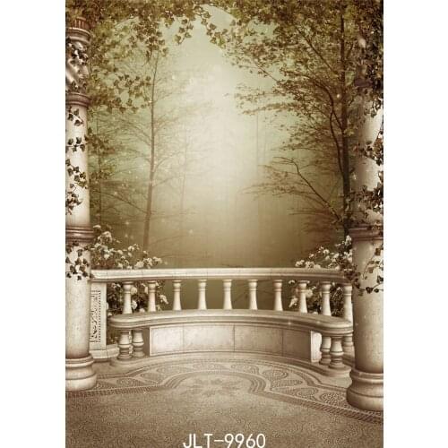 White Pavilion in Forest Photography Backgrounds Halloween Backdrops Vinyl Cloth Photographic Backgrounds for Photo Studio