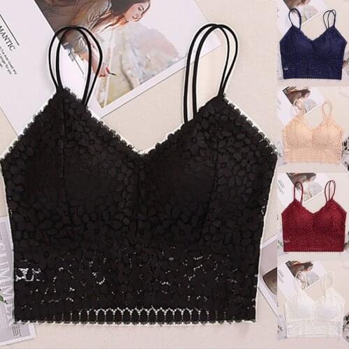 Push Up Wireless Lace Floral Underwear Womens Tube Tops Bra Top Women Plus Size Underwear Lingerie Full Cup Summer Women