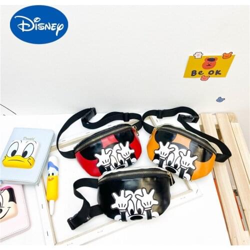 Disney Korean Childrens Bag 2021 New Trendy One-shoulder Chest Bag Cute Cartoon Baby Coin Purse Girls Messenger Bag Waist Bag