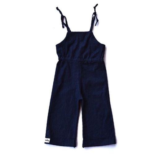 Fashion Toddler Newborn Baby Girls Sunsuit Summer Clothes Denim Strapless Sleeveless Jeans Long Romper Jumpsuit Clothing 1-7T