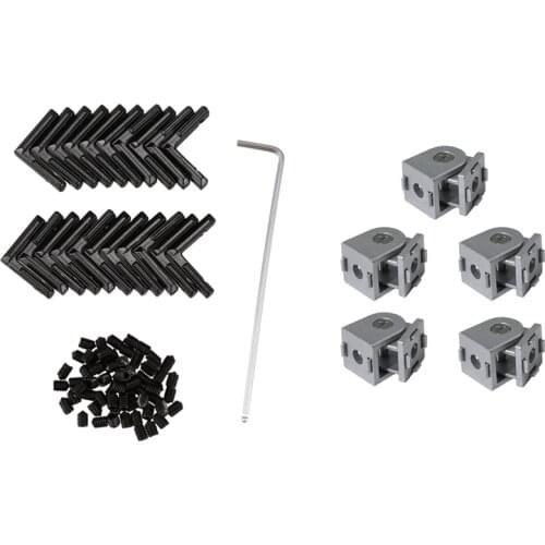 20Pcs T Slot L-Shaped Angle Slot Connector Joint Bracket & 5Pcs Pivot Joint For Aluminum Extrusion Profile 2020 Series