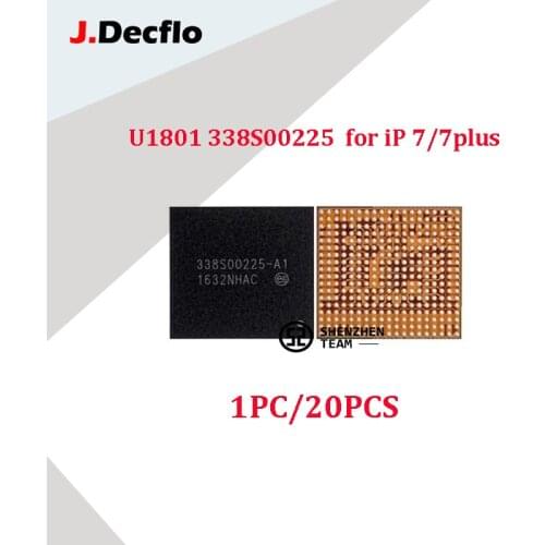 JDecflo 1-20pcs/lot Main Power IC U1801 338S00225 PMU IC Main Big Power Management PMIC IC U1801 Fix No Power for iPhone 7/7plus