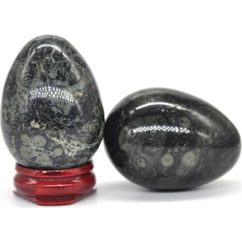 36x49mm Kambaba Jasper Egg Shaped Stone Healing Natural Crystal Massage Minerale Gemstone Spiritual Decoration Collection