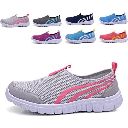 Lzzf Summer Casual Light Breathable Air Mesh Flat Shoes Woman Men Outdoor Sneakers Light Couple Women Shoes Large Big Size