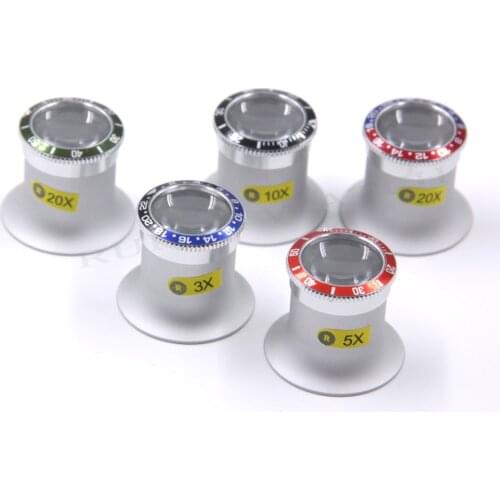 Premium Quality 3X/5X/10X/20X Watch Collectors Eye Loupe RLX SubMariner and GMT Series