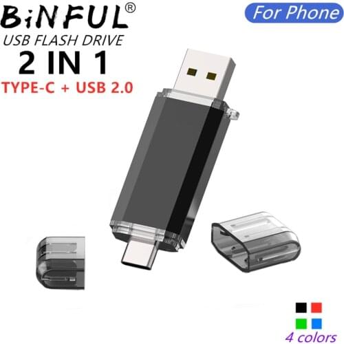 BiNFUL 100% Metal OTG Type-C USB Flash drive 128GB 256GB Phone pen drive 64gb 32gb 16gb 8g 4GB usb memory storage devices U disk