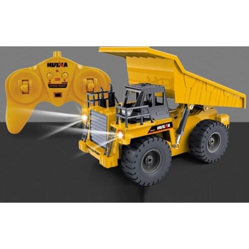RC 1540 1/18 2.4G 6CH Alloy Version 360 Degree Rotation Dump Truck Construction Engineering Vehicle Kid RC Model Toy