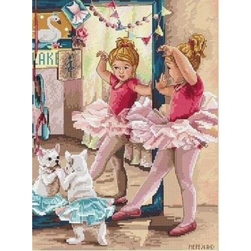 Little girl dancing ballet 35-43 Counted Cross Stitch 11CT 14CT 18CT Cross Stitch Kits Embroidery Needlework Sets