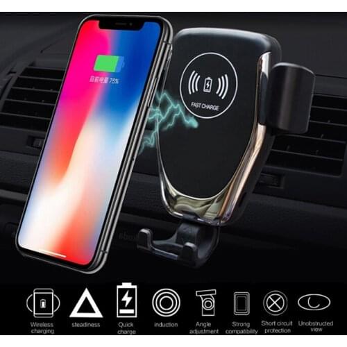 New Arrival 10W Qi Wireless Fast Charger Car Mount Holder Stand Auto Sensor Charging