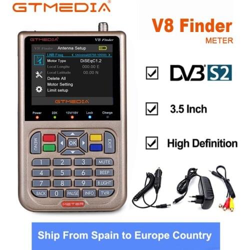 [Genuine]Original GTmedia V8 Finder meter sat Finder DVB-S2/s2x satellite finder Better than ws-6933 ws6906 freesat bt01