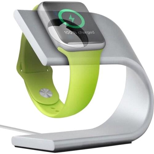 U Type Watch Charger Stand Aluminium Alloy Charging Stand Holder Dock Station for Apple Watch Iwatch Series 6 5 4 3 2 38mm 44mm