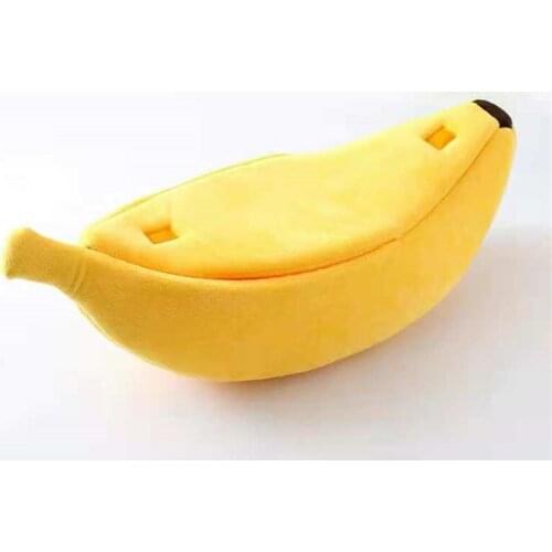 S / M / L / XL Banana Shape Dog Cat Bed House Mat Durable Kennel Doggy Puppy Cushion Basket Warm Portable Dog Cat Supplies