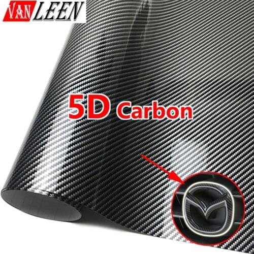 DIY 5D Gloss For VW Golf Touran Tiguan Lavida Bora MK1 MK2 EOS R Line Sharan 7N Passat B6 B5 B7 Carbon Fiber Wrap Decal Stickers