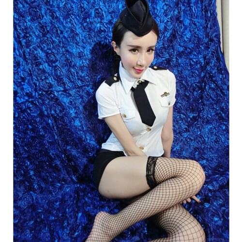 Sexy Police Officer zipper Jumpsuit erotic lingerie sex toys womens adult Cosplay uniform Policewomen Costumes outfit