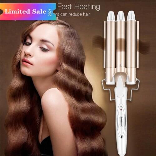 3 Barrels Professional Hair Curling Iron Ceramic Triple Barrel Women Curler Iron Hair Wave Dropshipping Hair Waver Machine
