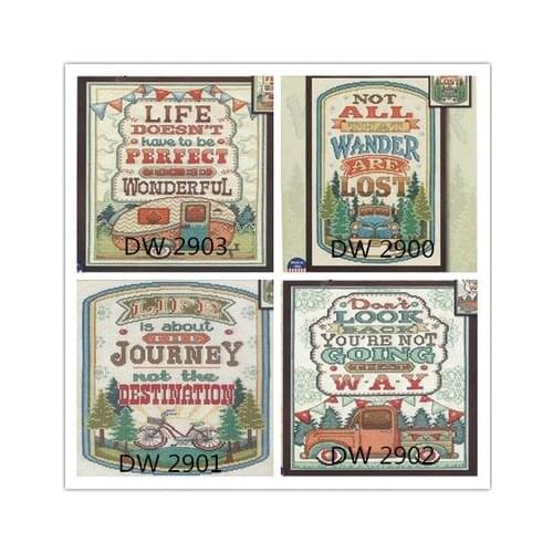 Top A little girl who loves reading Counted Cross Stitch Kit Cross stitch RS cotton with cross stitch DW 2900 2901 2902 2903