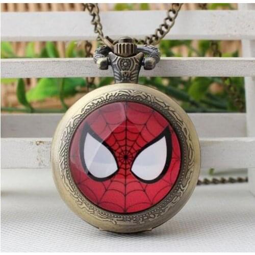 Unique Spider Design Bronze Quartz Pocket Watch