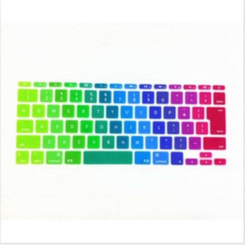 Japanese JP keyboard Rainbow English Letter Keyboard X15 Cover Skin Protector For Apple MacBook Air 11" 11.6 For Mac book 11" JP