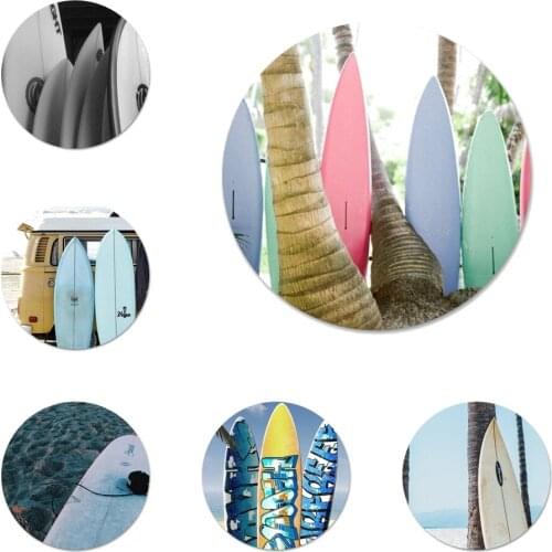 Summer beach surfboard Badge Brooch Pin Accessories For Clothes Backpack Decoration gift 58mm
