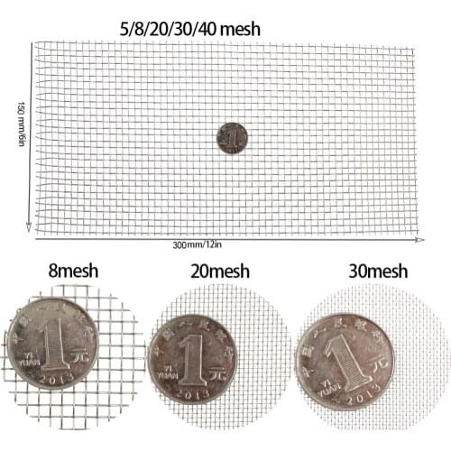 1pc Stainless Steel Woven Wire High Quality Screening Filter Sheet 5/8/20/30/40 Mesh