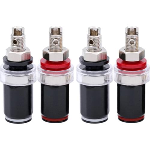 4pcs hi-end Rhodium Plated Speaker AMP Terminal Binding Post Socket hifi