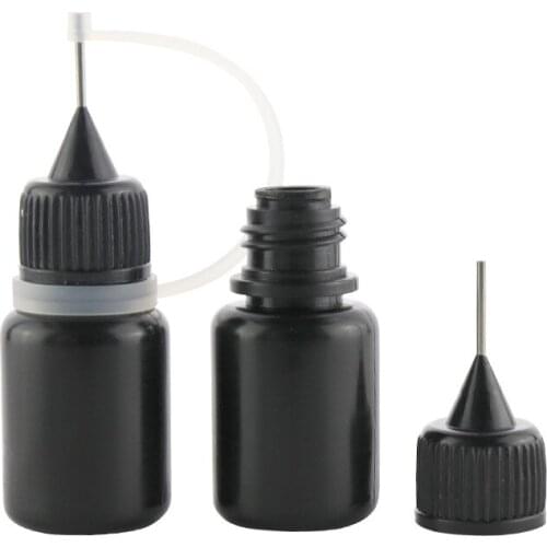 5ml Squeeze Empty Black PE Dropper Bottles With Needle Caps 5ml Plastic Needle Bottle E Liquid bottle, 200pcs/lot