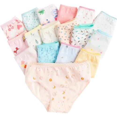 24pieces/Lot 100% Cotton Girls Underwear Chirdren Briefs Girls Panties Kids Underwear2-12Years