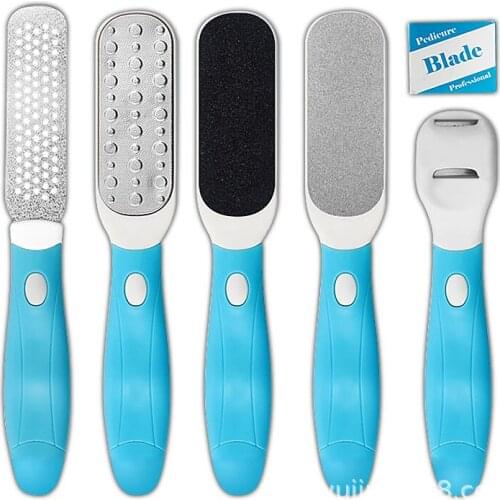 6pcs/Set Feet Care Tool Kit Stainless Tool Dead Hard Skin Callus Remover Scraper Pedicure Rasp Tools Manicure Foot Care File Set