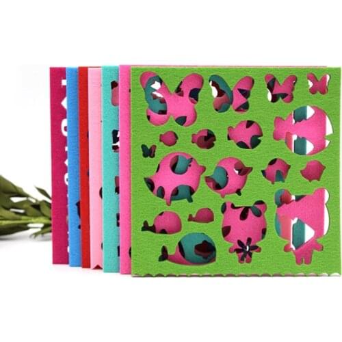 7pcs Felt Mold Needle Felting DIY Craft Stencil Applique Handicraft Woolen Felting Shaping Mould Sewing Accessories