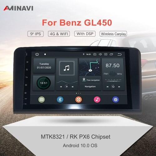 9" PX6 Car Radio 2 DIN Android 10 For Mercedes Benz GL450 Autoradio Audio Atereo Navigation With DSP Built-in Carplay