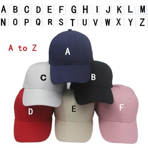 A-Z Embroider Letter Cotton Hat Baseball Dad Cap Adjustable Size for Running Workouts Outdoor Activities Personality Caps