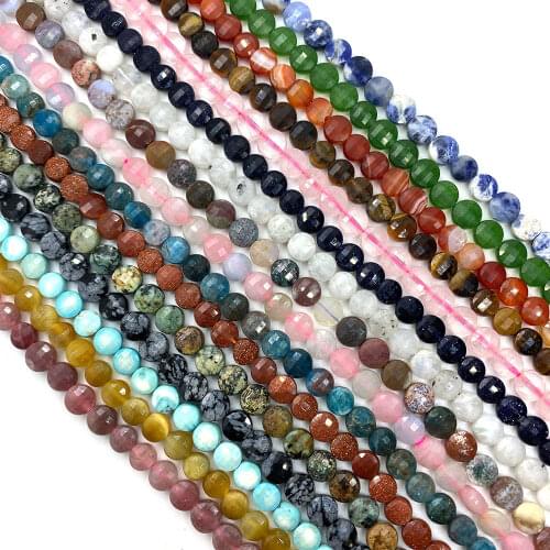 Natural Stone Beads Amethyst Crystal Agate Colorful Beads Handmade DIY Making Charm Beaded Bracelet Necklace Jewelry Accessories